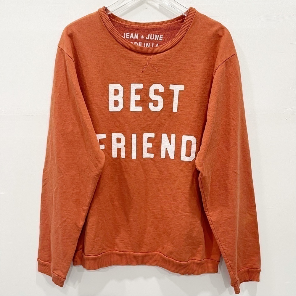 Jean + June Best Friend Crewneck Sweatshirt Cotton XL